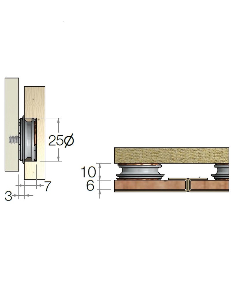 VL-F3 Fissaggio Pannelli cf 10pz Femmina - immagine 3