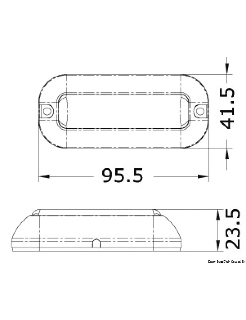 Luce Subacquea a LED in Acciaio Inox 96x42mm - immagine 3