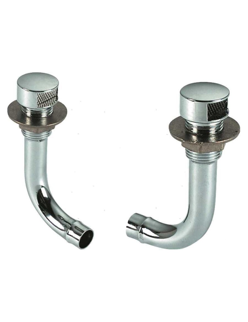 Sfiato Curvo 90° R.I.NA. Ottone Cromato - immagine 2