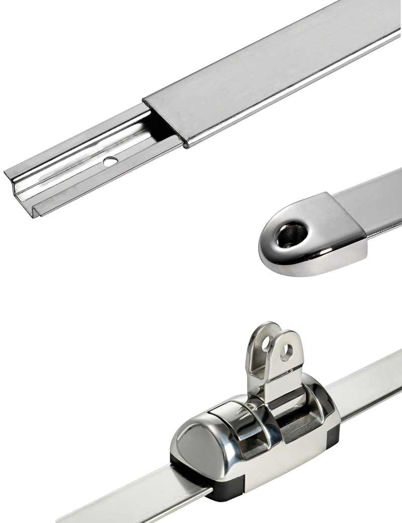 Rotaia Inox 30x1200mm con Accessori - immagine 2